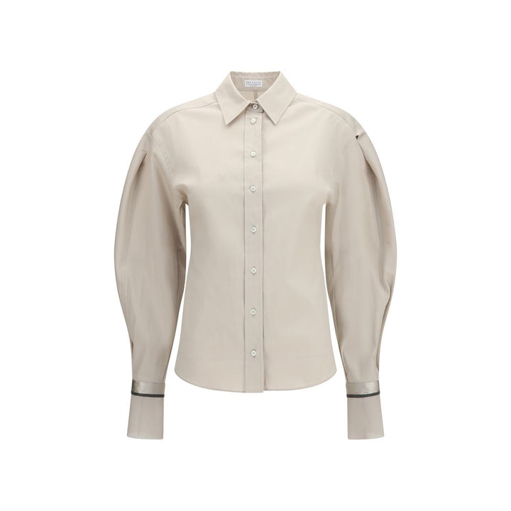 Brunello Cucinelli Beige Cotton Shirt