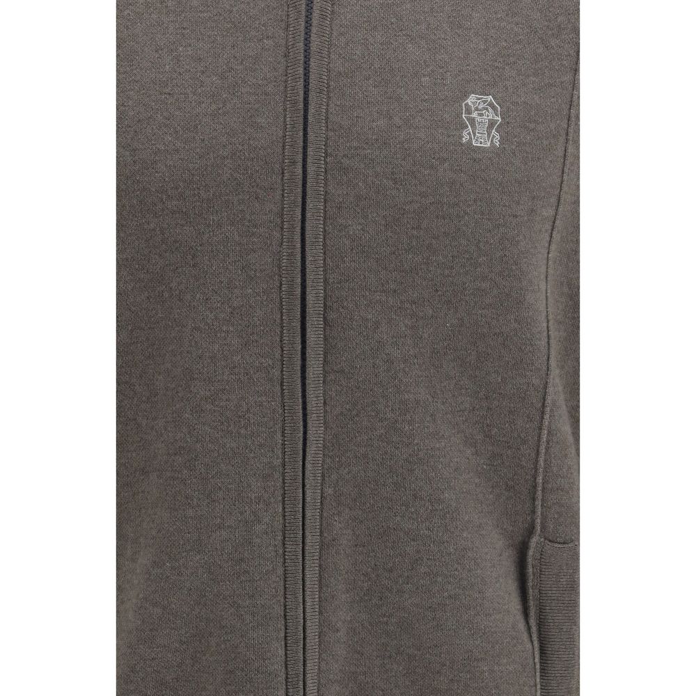 Brunello Cucinelli Bicolor Cashmere Cardigan