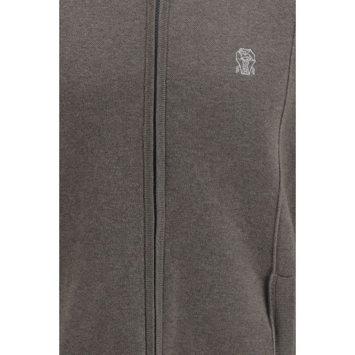 Brunello Cucinelli Bicolor Cashmere Cardigan