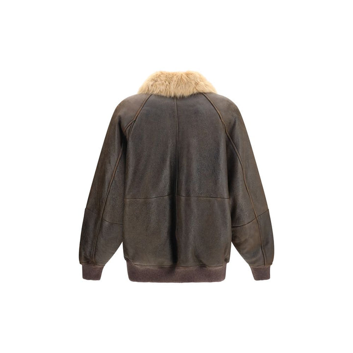 Brunello Cucinelli Brown Lambskin Bomber