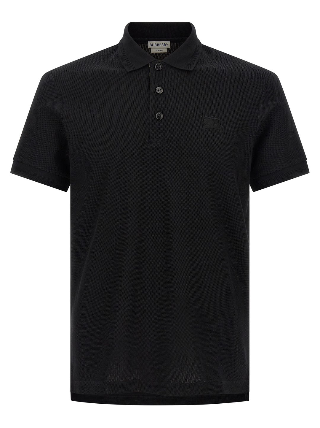 Burberry Black Cotton Polo Shirt