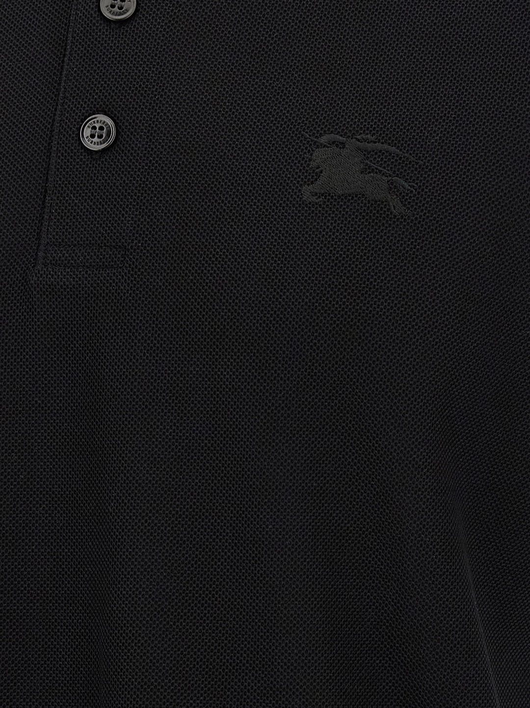 Burberry Black Cotton Polo Shirt