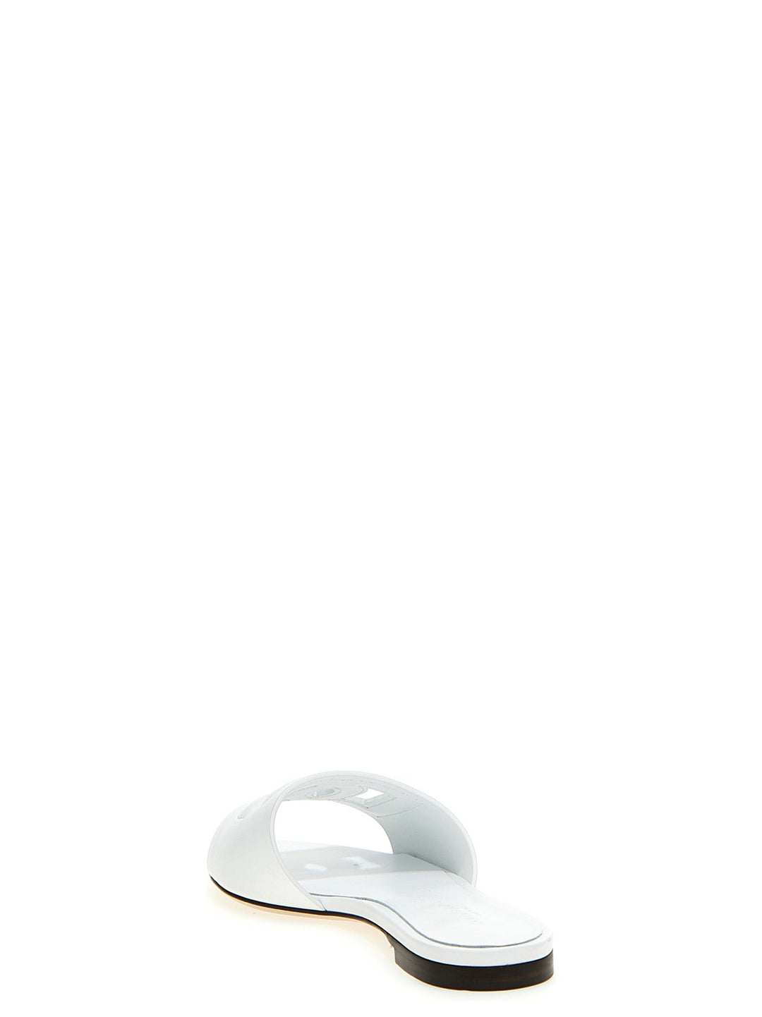 Dolce & Gabbana White Calfskin Slides