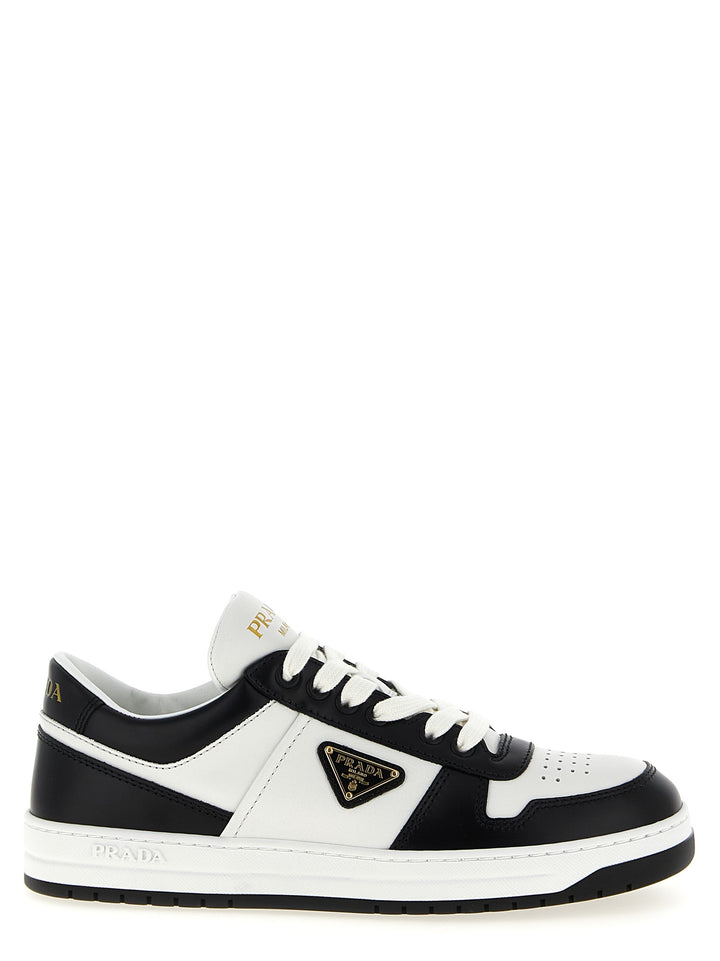 Prada Bicolor Calfskin Low Top Sneakers