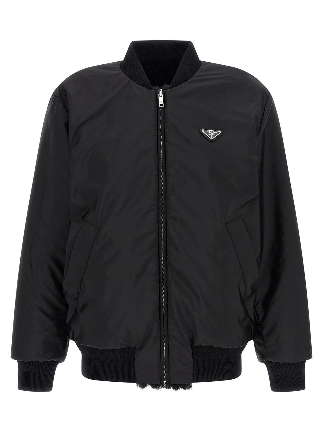 Prada Black Recycled Polyamide Bomber