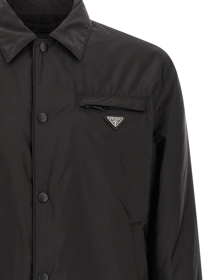 Prada Black Recycled Polyamide Full-Length Jacket