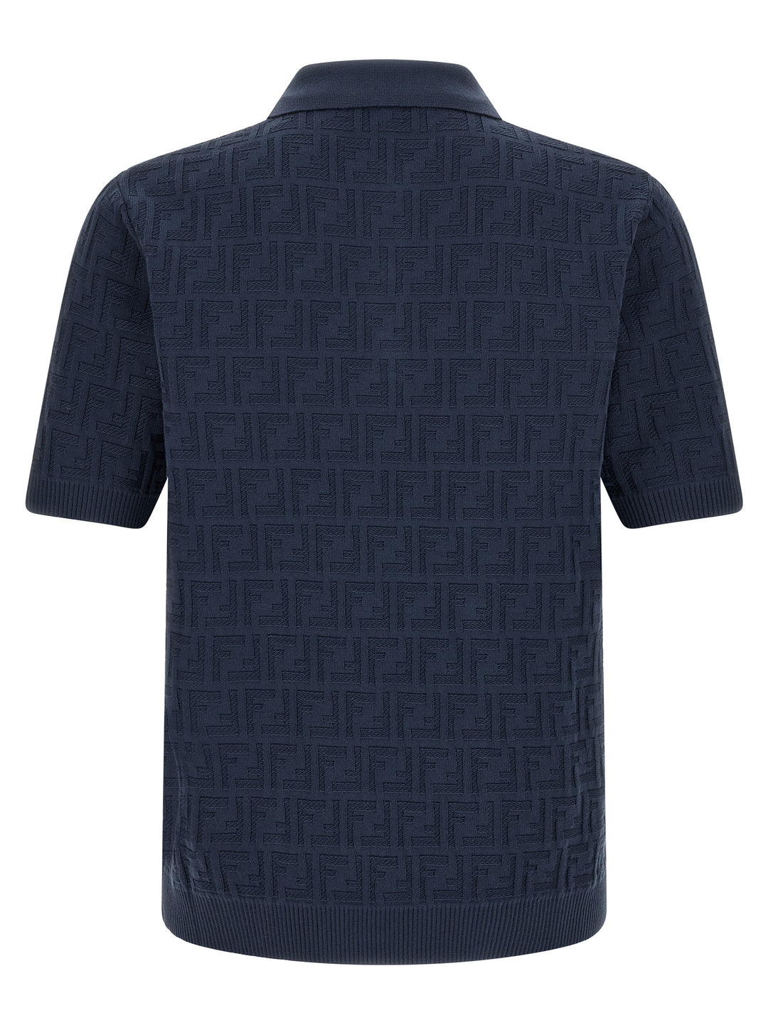 Fendi Blue Cotton Polo Shirt