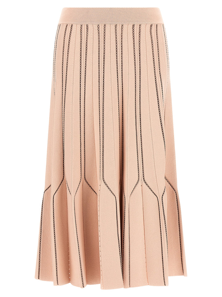 Elisabetta Franchi Multicolor Viscose Midi Skirt
