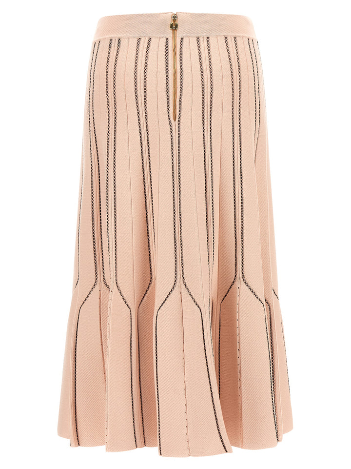 Elisabetta Franchi Multicolor Viscose Midi Skirt