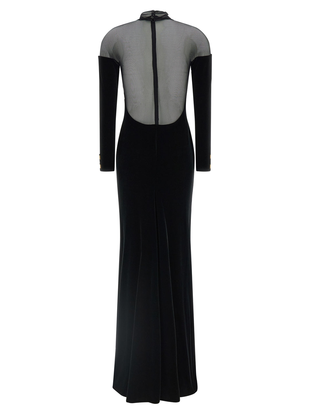 Elisabetta Franchi Black Polyester Long Dress