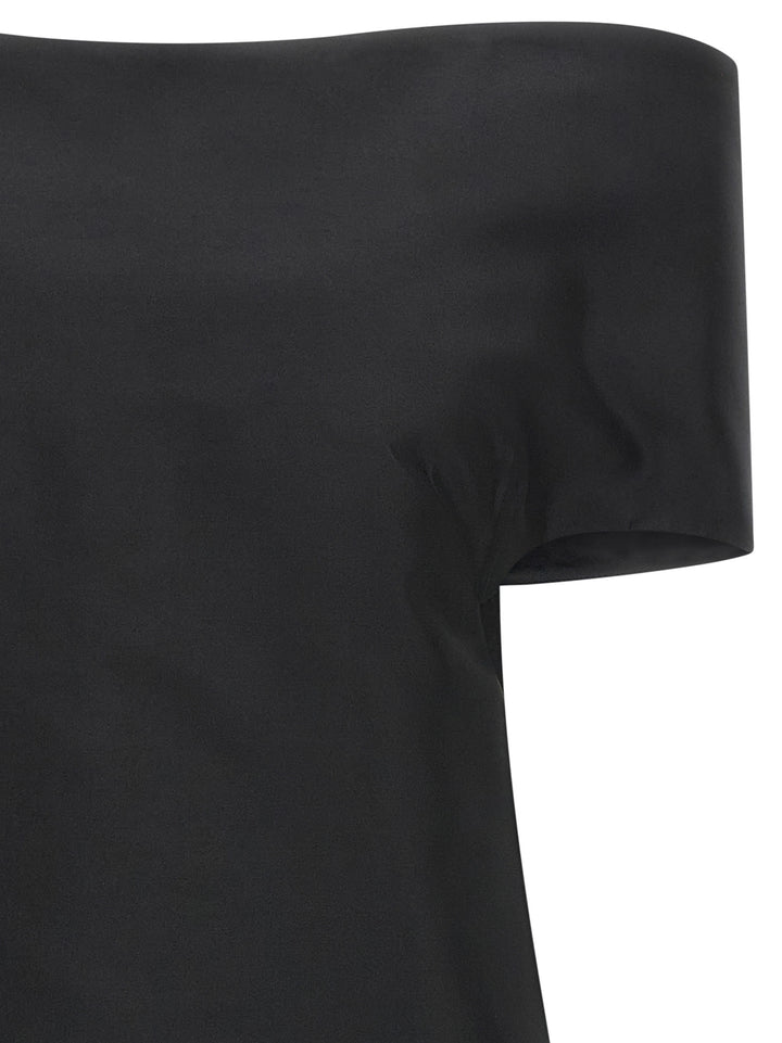 Jil Sander Black Silk Midi Dress