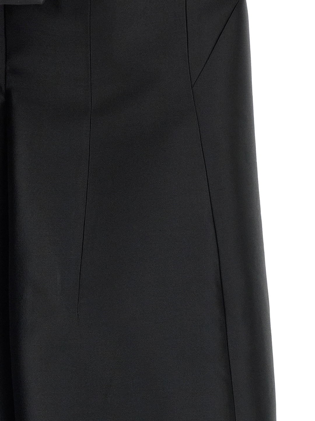 Jil Sander Black Silk Midi Dress