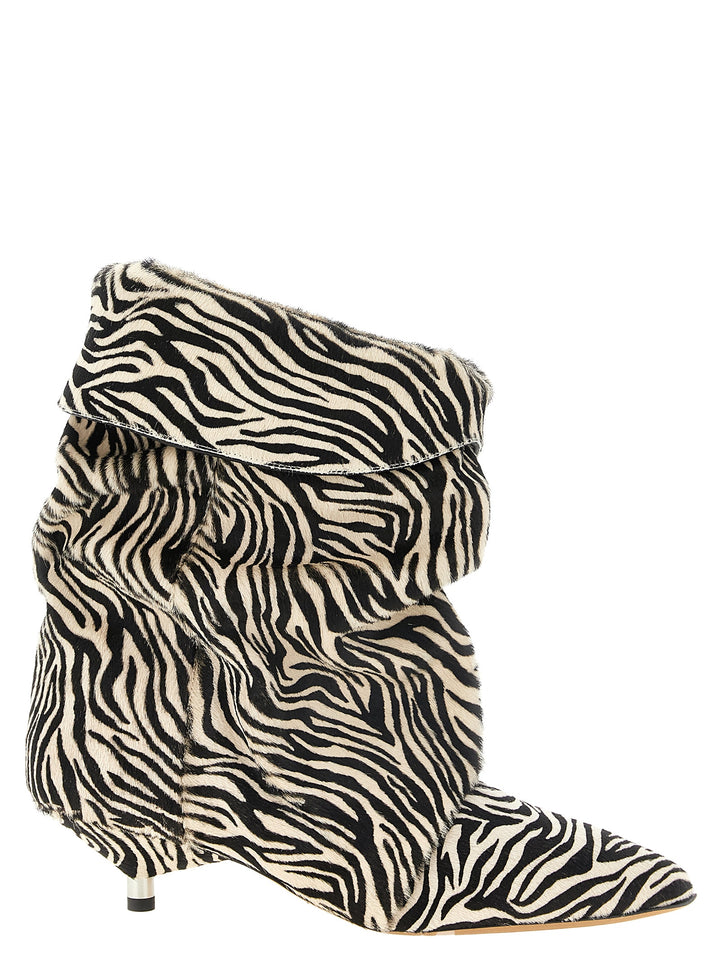 Isabel Marant Bicolor Cowhide Ankle Boots