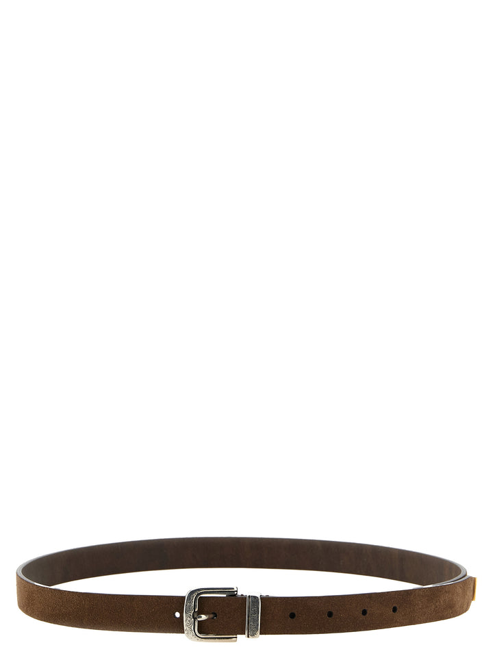 Brunello Cucinelli Brown Bull Skin Belt