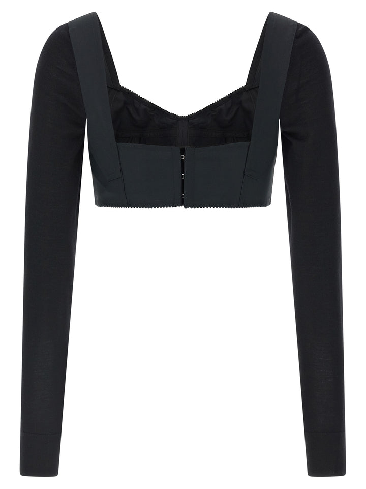 Dolce & Gabbana Black Polyester Tank Tops