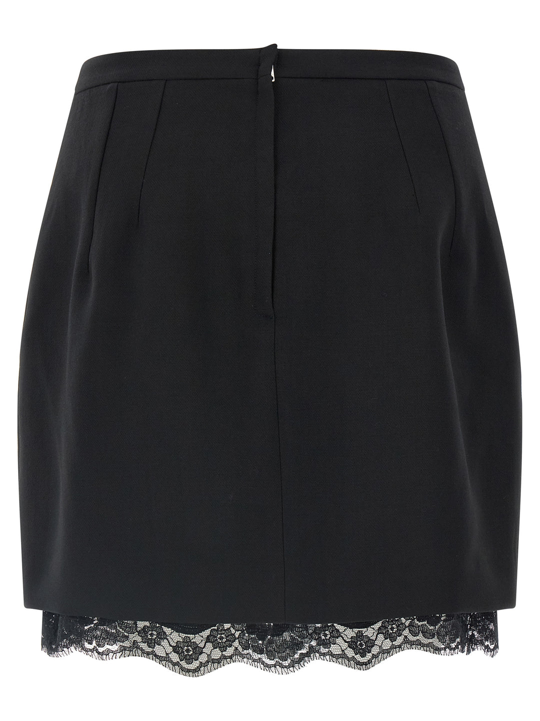 Dolce & Gabbana Black Virgin Wool Long Skirt