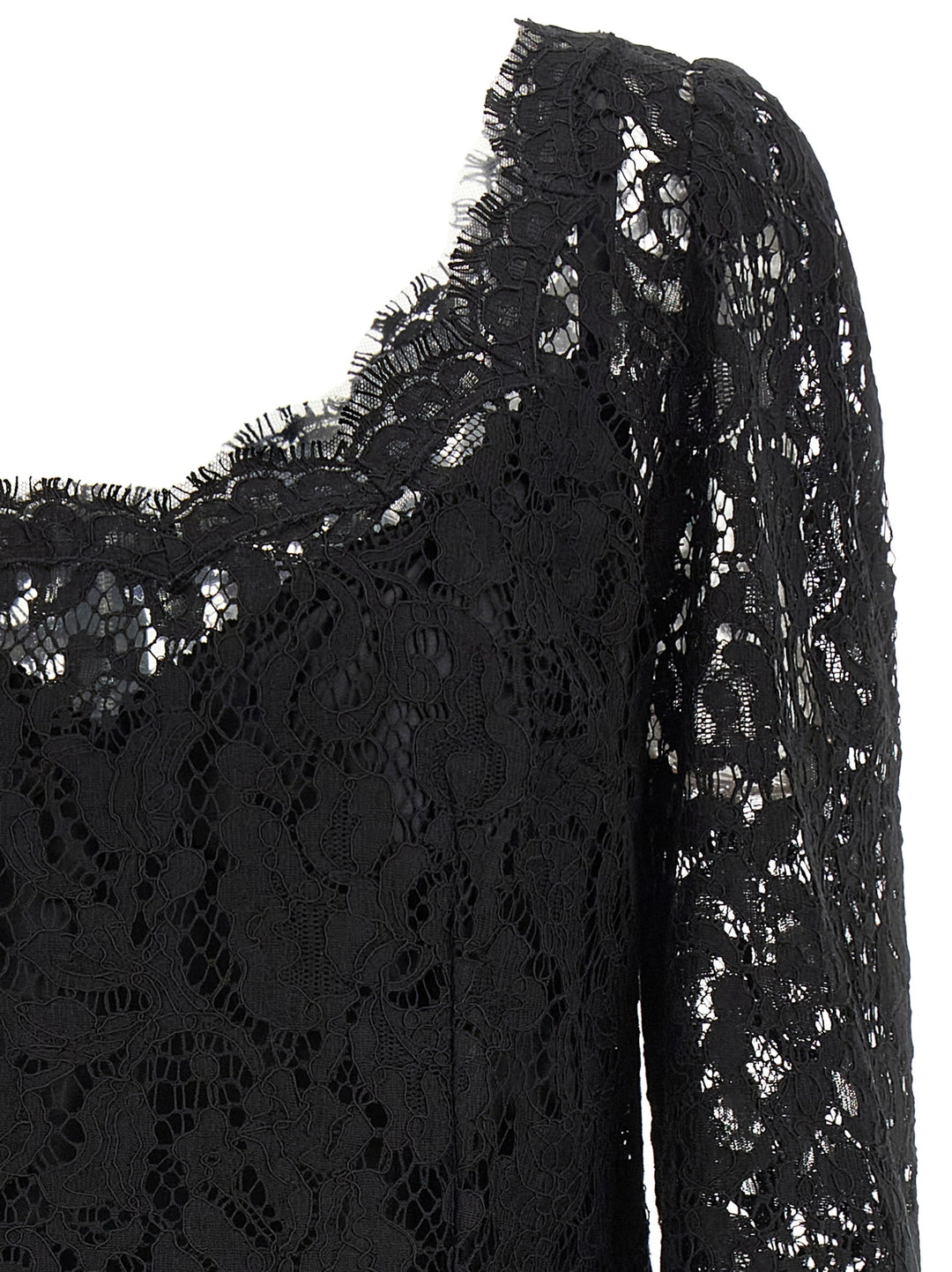 Dolce & Gabbana Black Cotton Short Dress