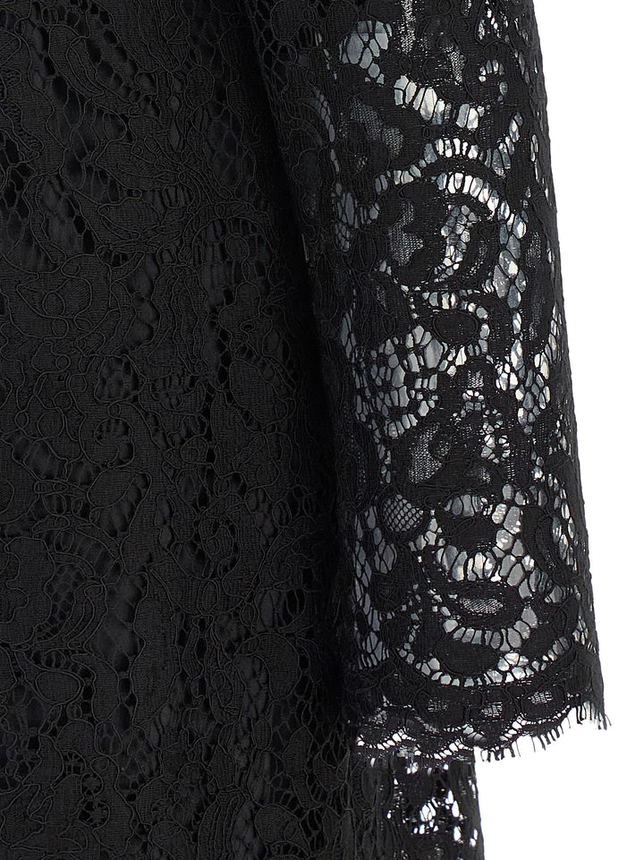 Dolce & Gabbana Black Cotton Short Dress