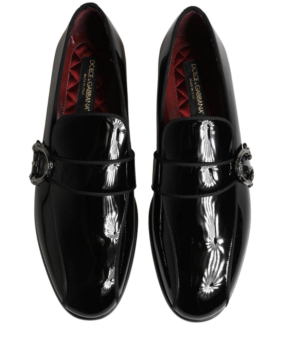 Dolce & Gabbana Black Patent Leather Men Loafers Shoes