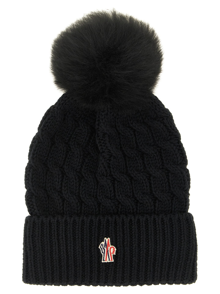 Moncler Grenoble Black Virgin Wool Beanie