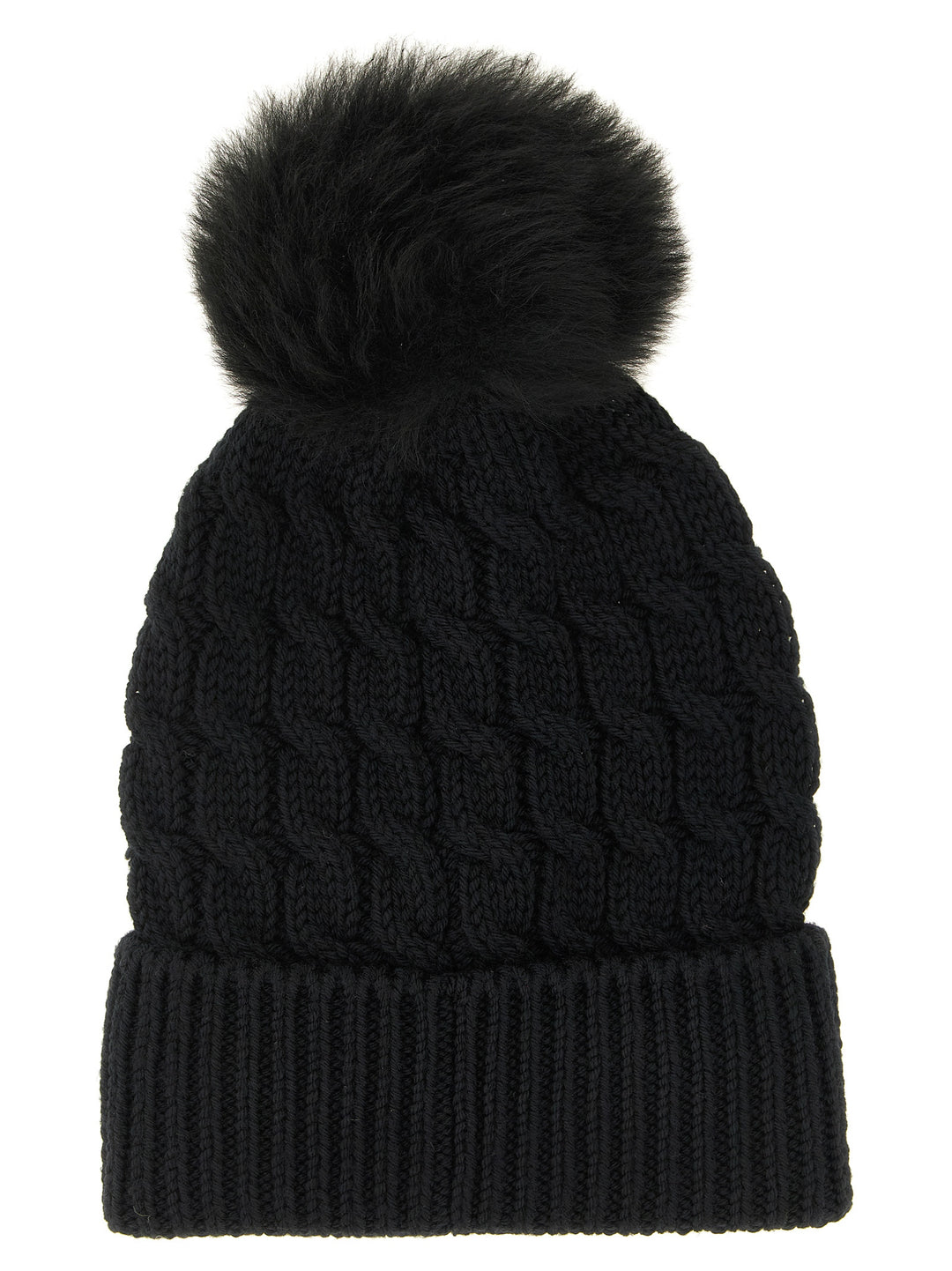 Moncler Grenoble Black Virgin Wool Beanie