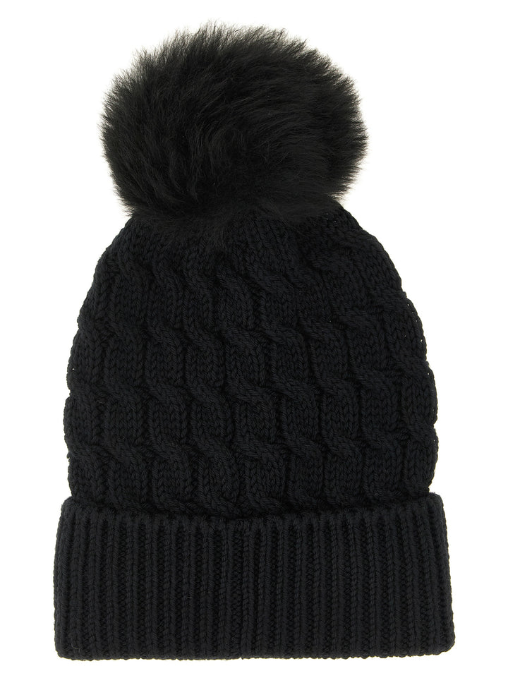 Moncler Grenoble Black Virgin Wool Beanie
