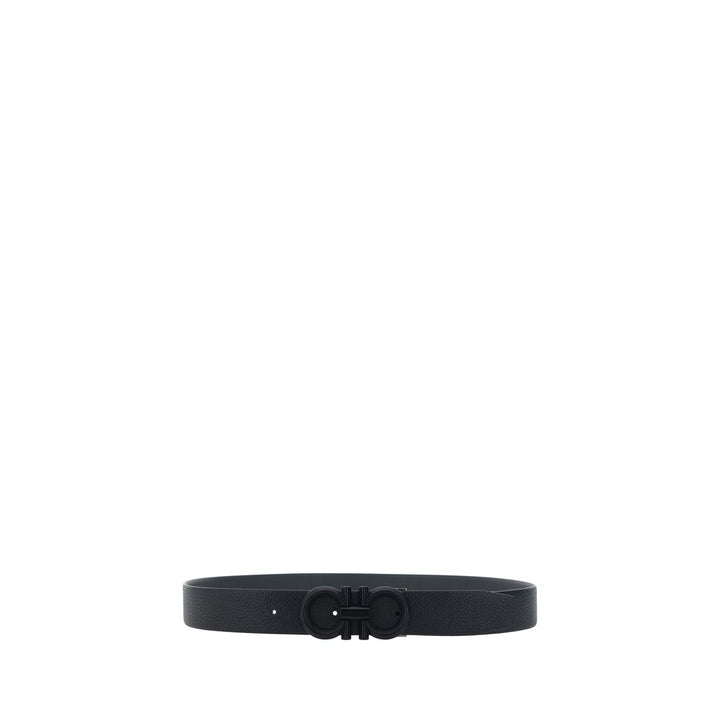 Ferragamo Black Calf Leather Bos Taurus Regular Belt