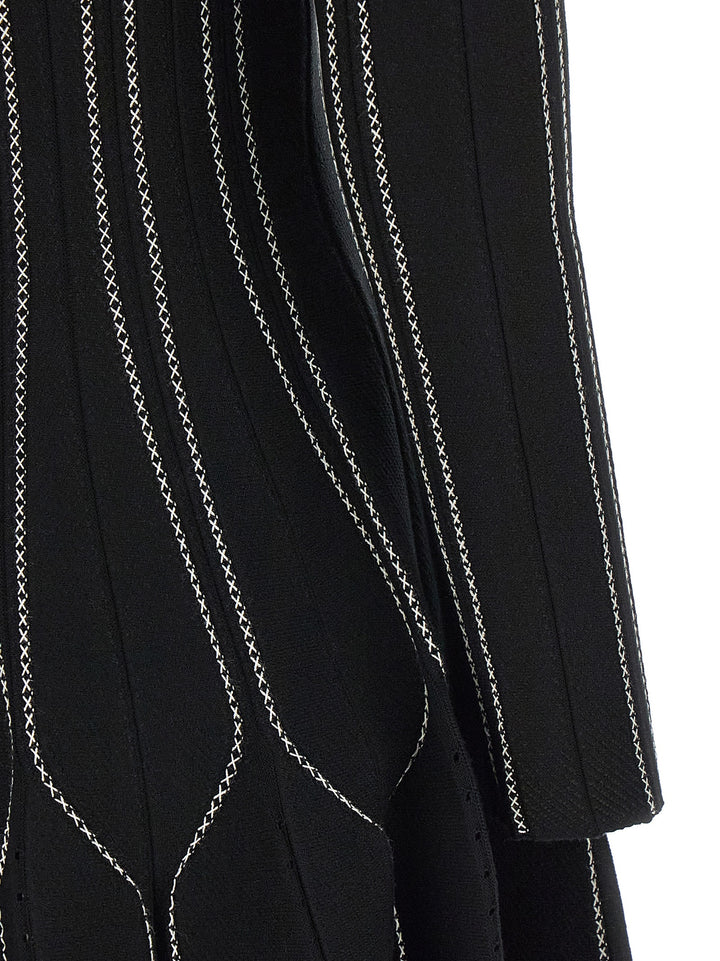 Elisabetta Franchi Black Viscose Short Dress