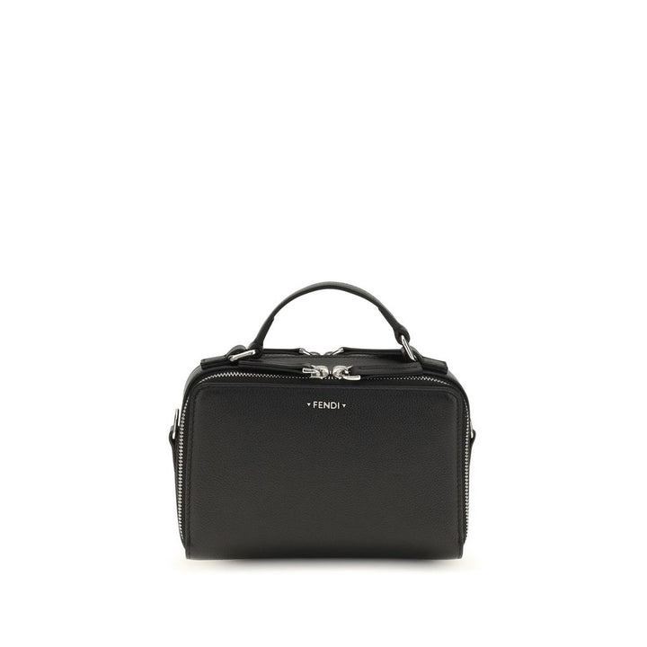 Fendi Black Calf Leather Bos Taurus Shoulder Bag
