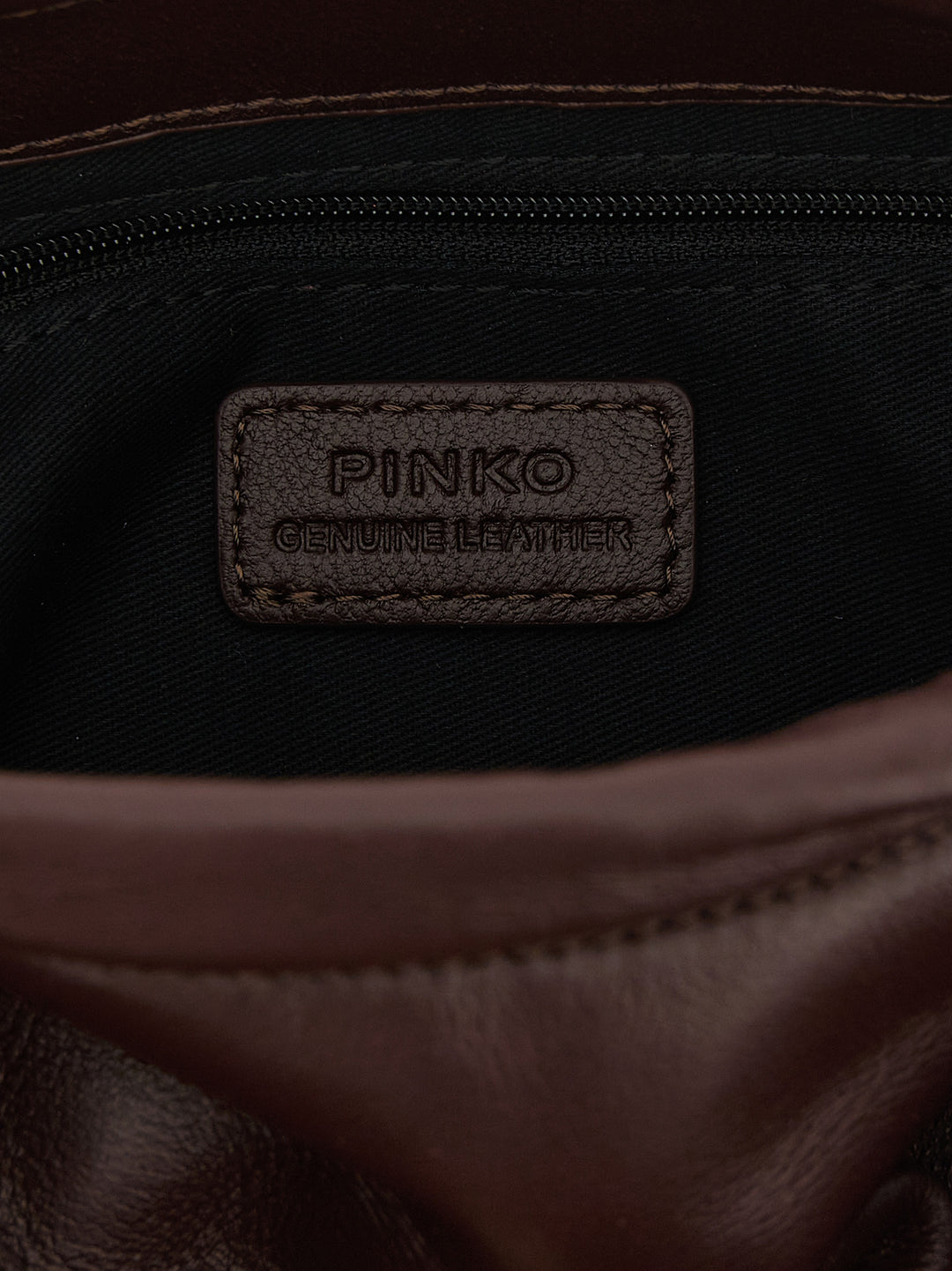 PINKO Bordeaux Lambskin Clutch Bag
