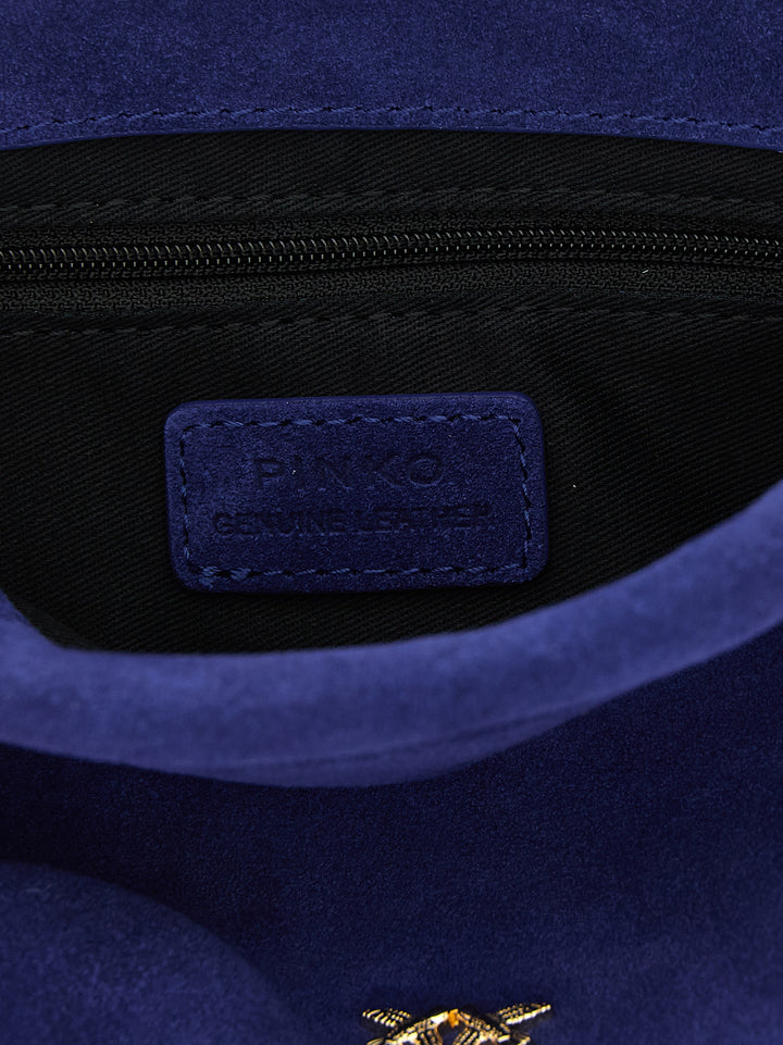 PINKO Blue Lambskin Clutch Bag