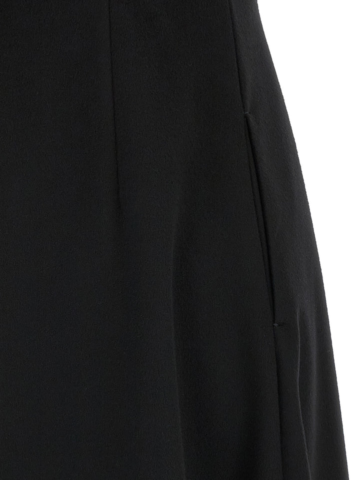 Max Mara Black Wool Midi Dress