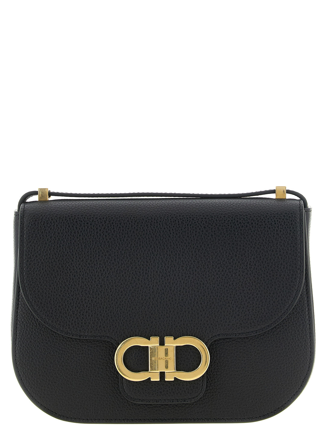 Ferragamo Black Calfskin Crossbody Bag