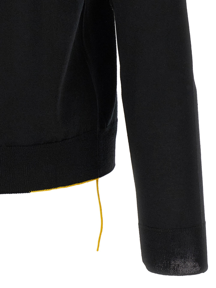 Fendi Black Virgin Wool Polo Shirt