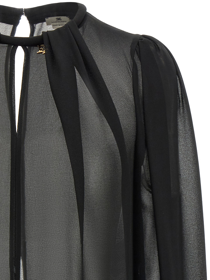 Elisabetta Franchi Black Polyester Blouse