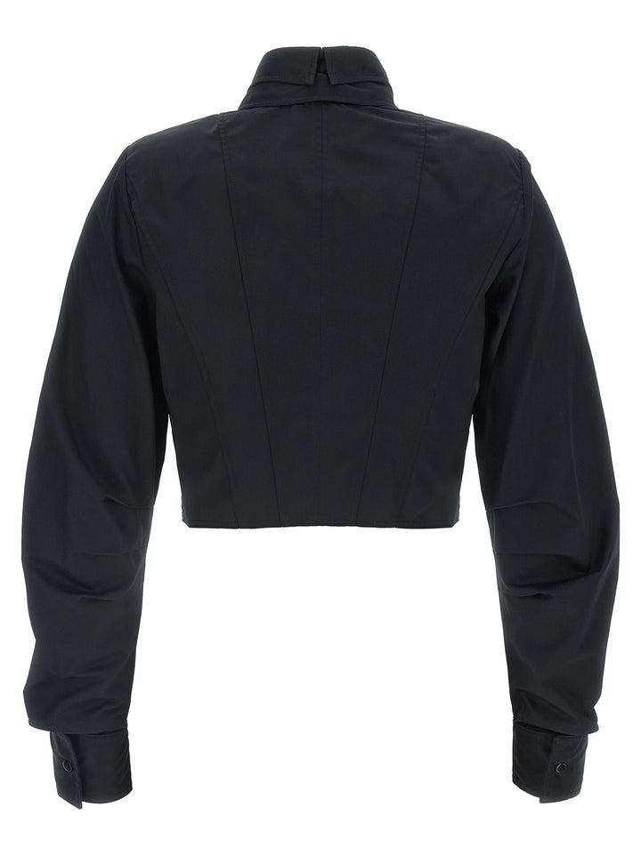 Elisabetta Franchi Black Cotton Blouse