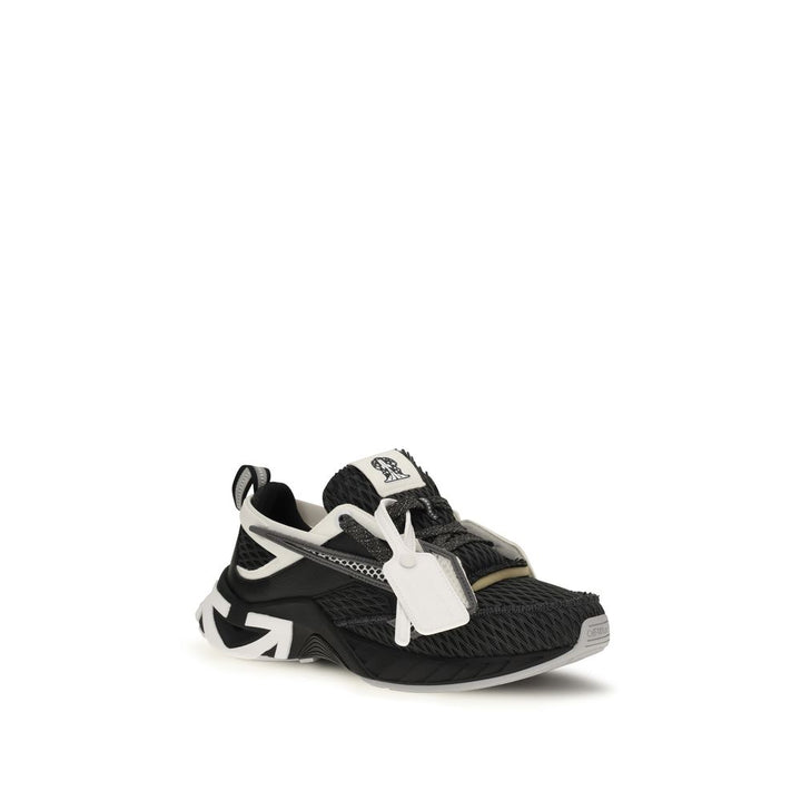 Off-White Black Polyester Athletic Sneakers
