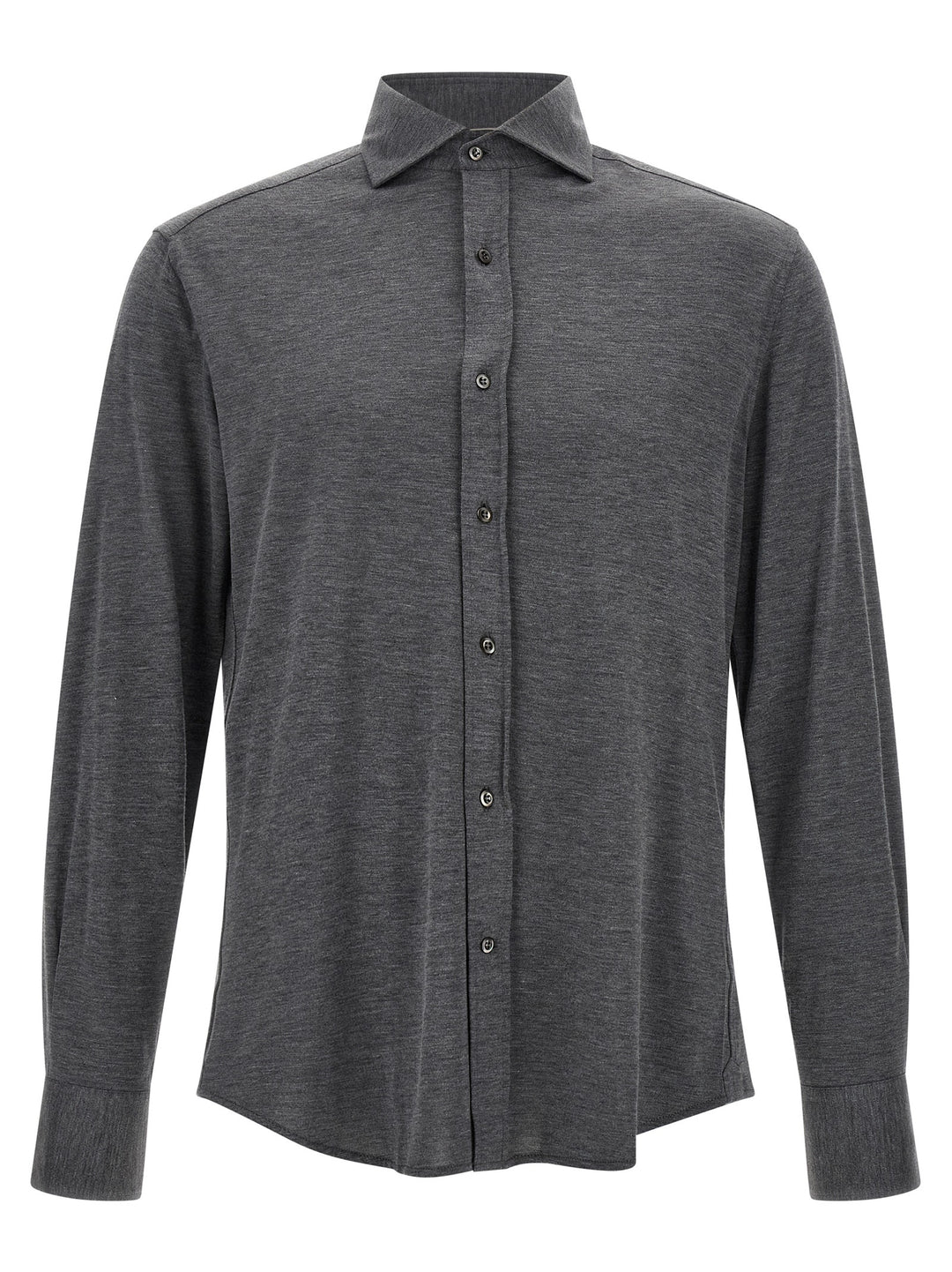 Brunello Cucinelli Gray Silk Blouse