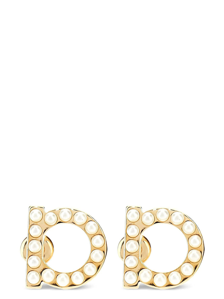 Ferragamo Gold Brass Earrings