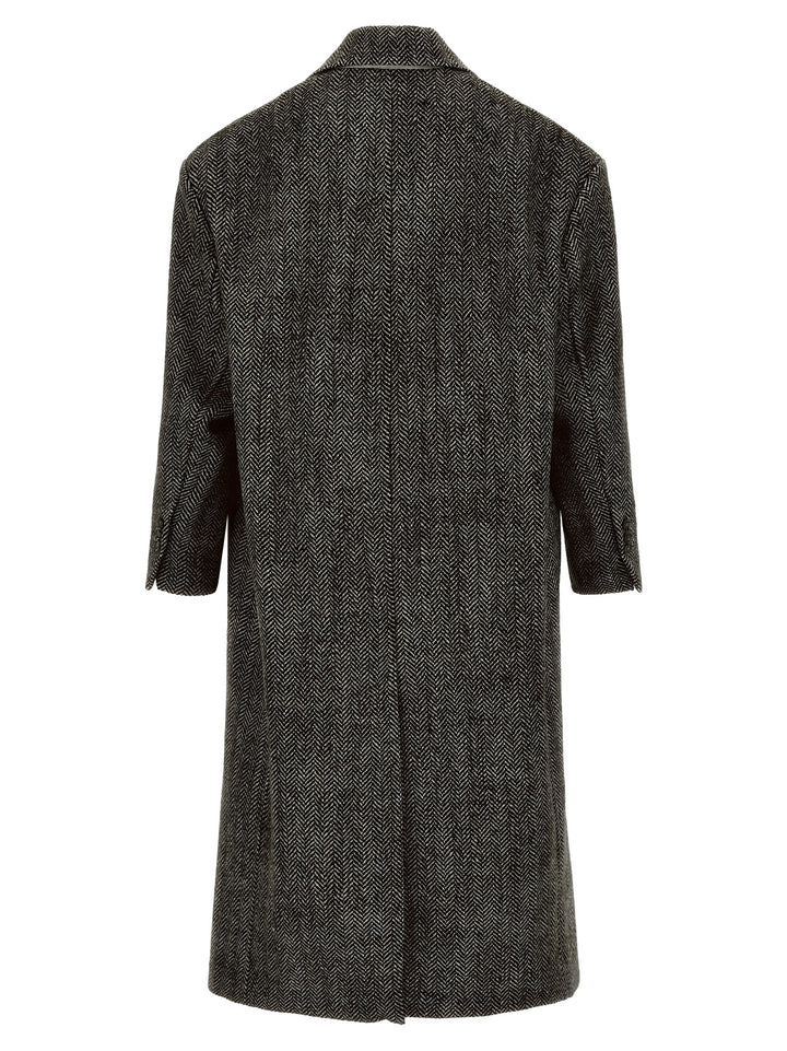 Ami Paris Black Virgin Wool Coat