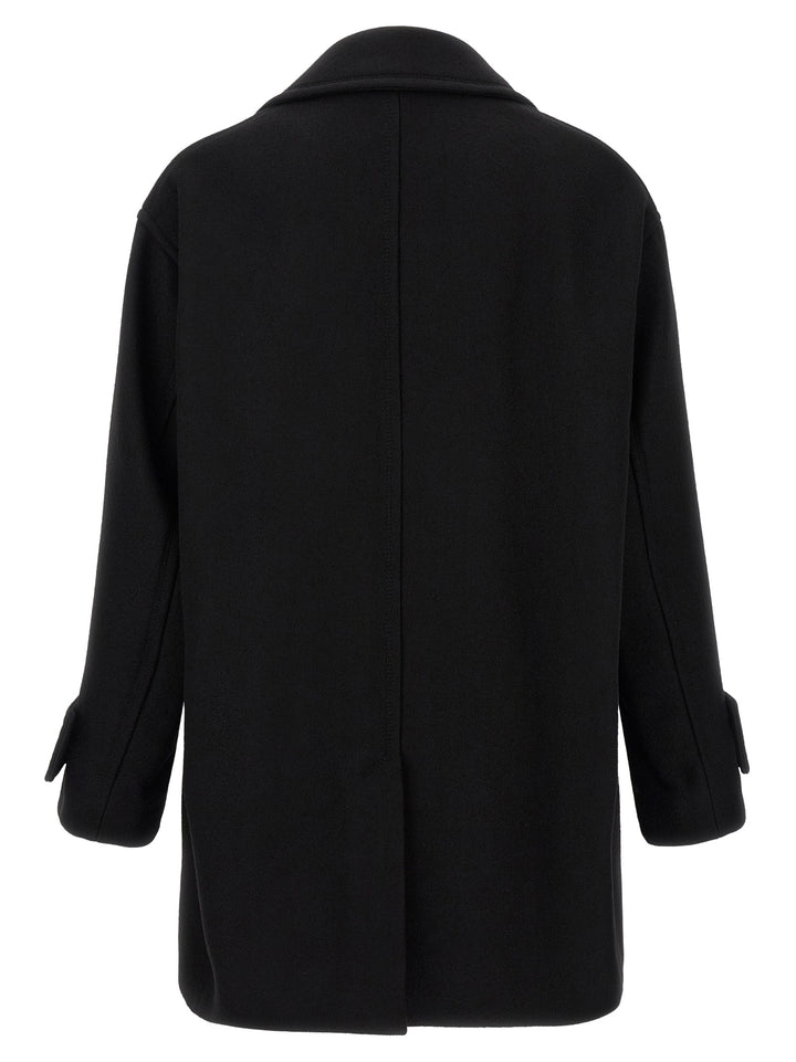 Ami Paris Black Virgin Wool Coat