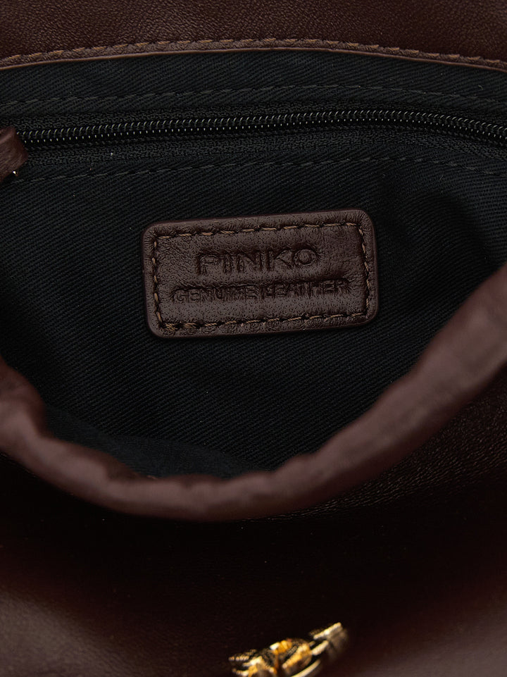 PINKO Bordeaux Lambskin Shoulder Bag