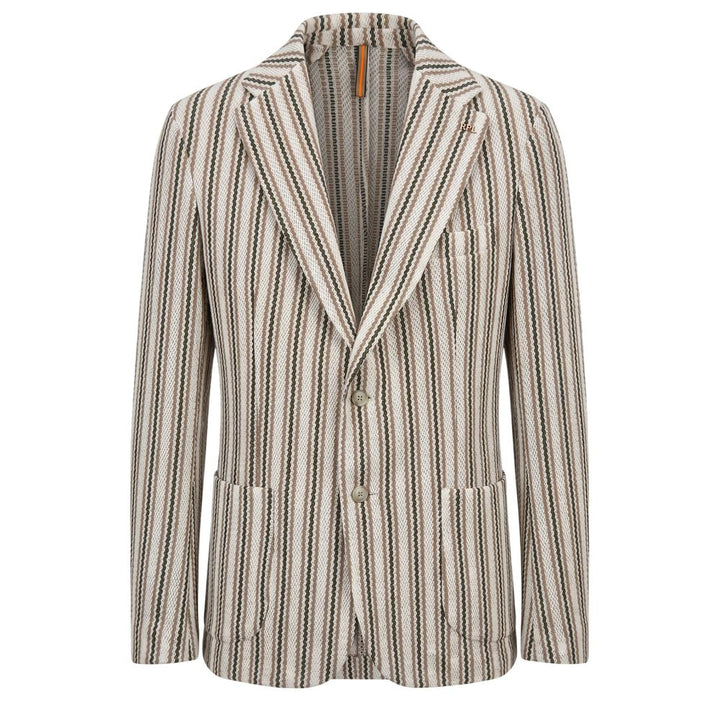 Roberto Pepe Luxury Beige Cotton Men Jacket