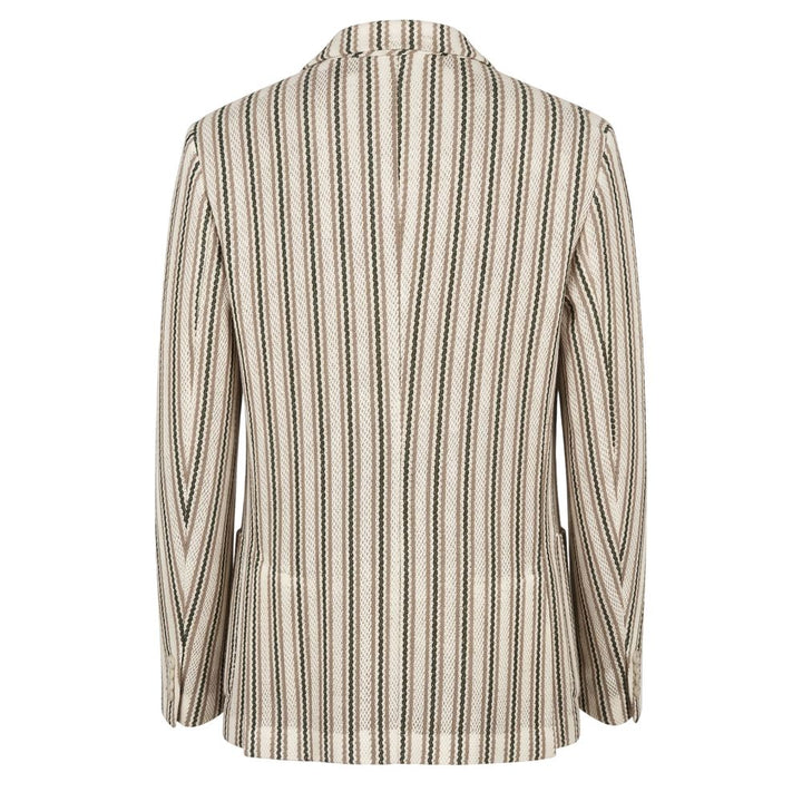 Roberto Pepe Luxury Beige Cotton Men Jacket
