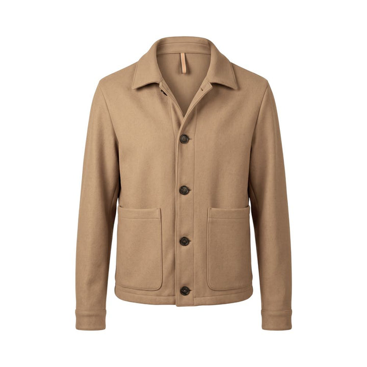 Roberto Pepe Luxury Beige Wool Men's Jacket