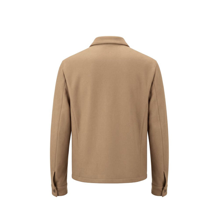 Roberto Pepe Luxury Beige Wool Men's Jacket