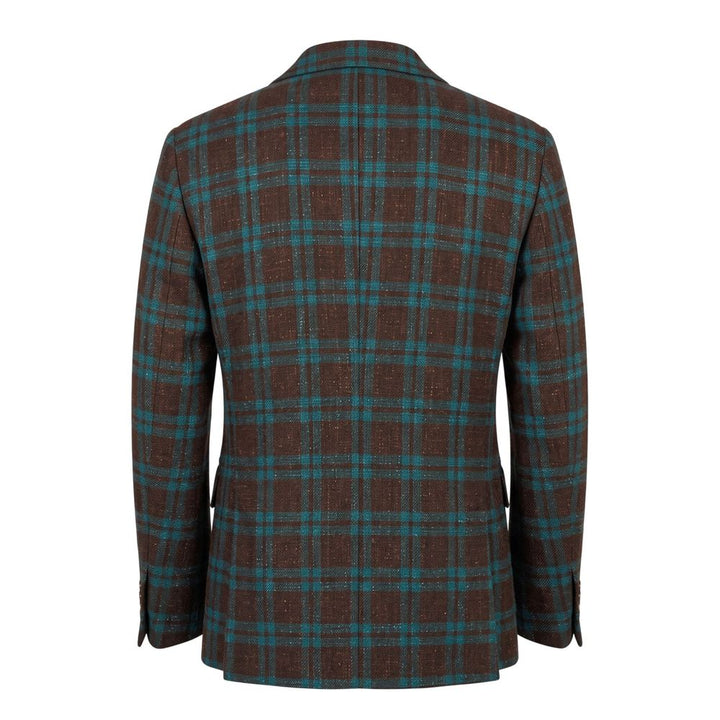Roberto Pepe Luxury Brown Linen Men's Jacket