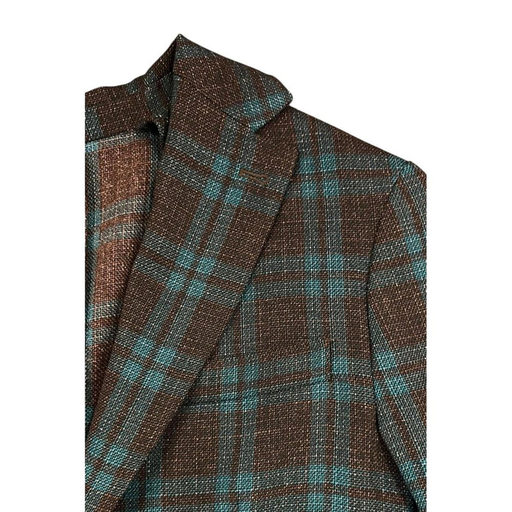 Roberto Pepe Luxury Brown Linen Men's Jacket