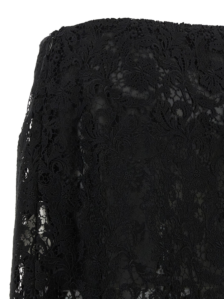 Fendi Black Cotton Midi Skirt