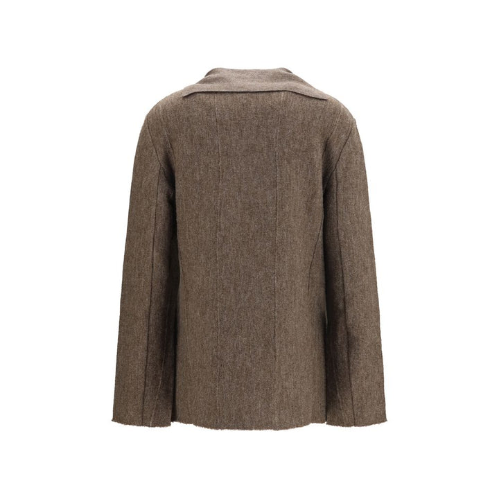 Giorgio Armani Brown Wool Oves Aries Full-Length Jacket